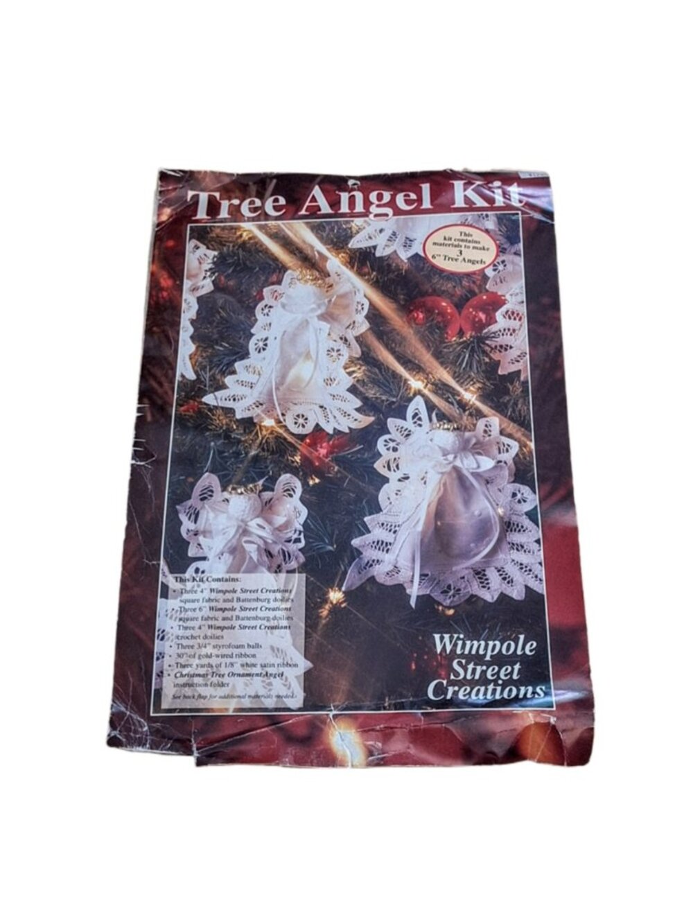 Vintage Tree Angel Kit Makes Three 6" Angel Ornaments Wimpole Street